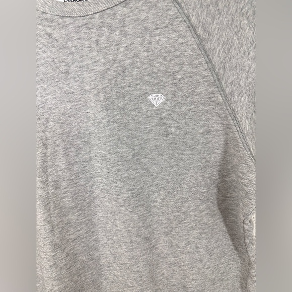 Men's Diamond Supply crewneck knit grey t-shirt size L - Picture 2 of 6